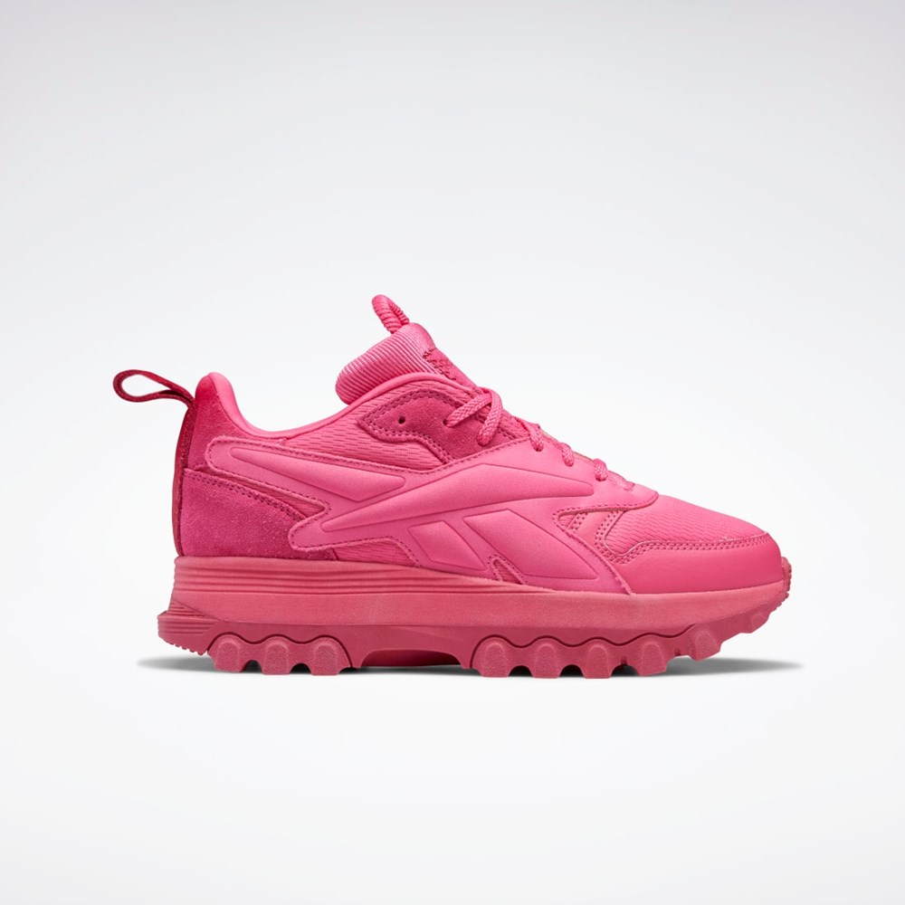 Pink Fusion / Pink Fusion / Rugged Rose Reebok Cardi B Classic Leather V2 Shoes - Grade School | GZ4260