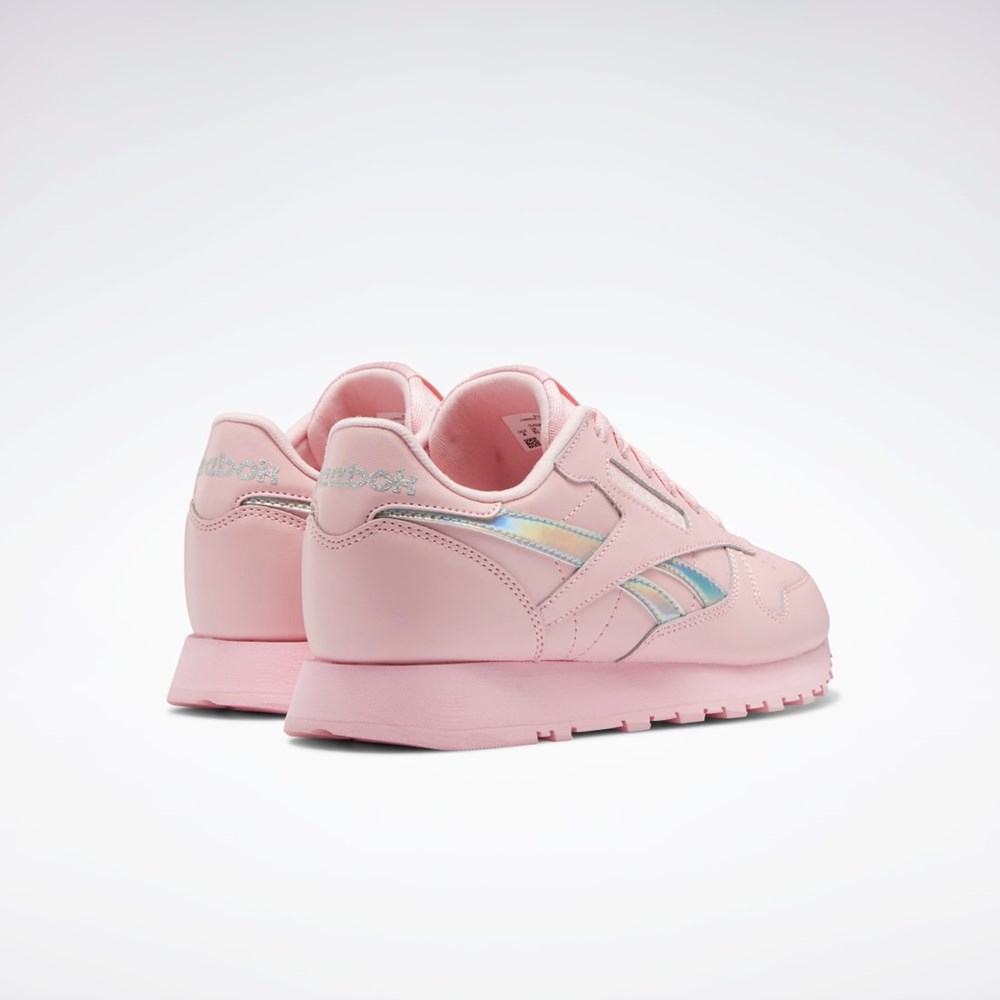 Pink Glow / Pink Glow / Pink Glow Reebok Classic Leather Shoes - Grade School | HQ3902