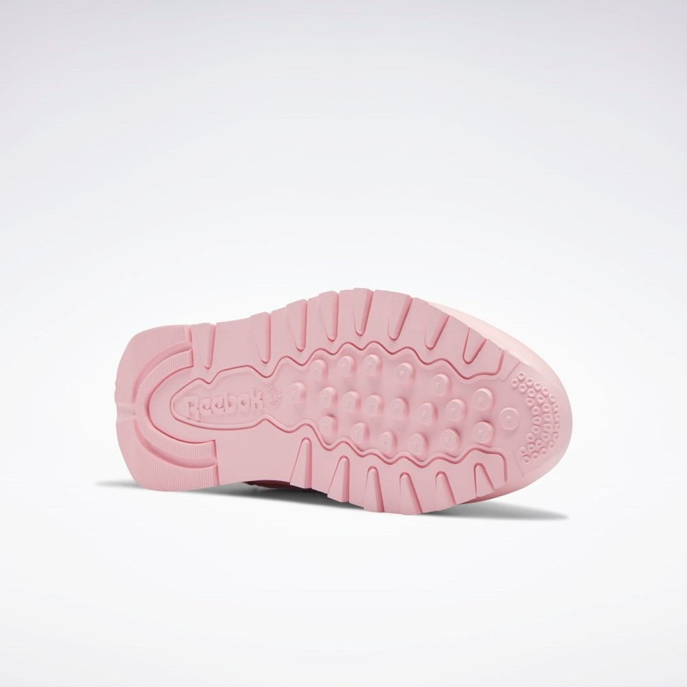 Pink Glow / Pink Glow / Pink Glow Reebok Classic Leather Shoes - Grade School | HQ3902