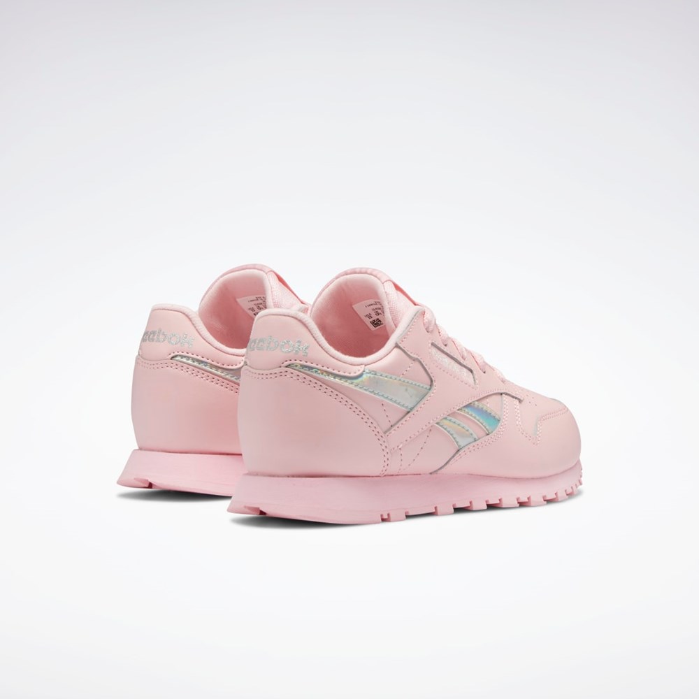 Pink Glow / Pink Glow / Pink Glow Reebok Classic Leather Shoes - Preschool | HQ3904