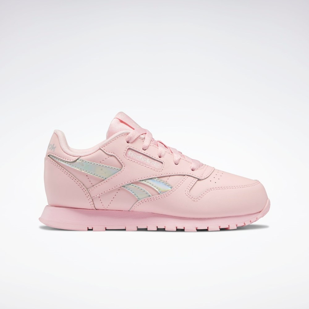 Pink Glow / Pink Glow / Pink Glow Reebok Classic Leather Shoes - Preschool | HQ3904