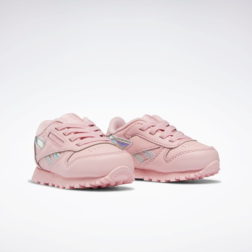 Pink Glow / Pink Glow / Pink Glow Reebok Classic Leather Shoes - Toddler | HQ3906