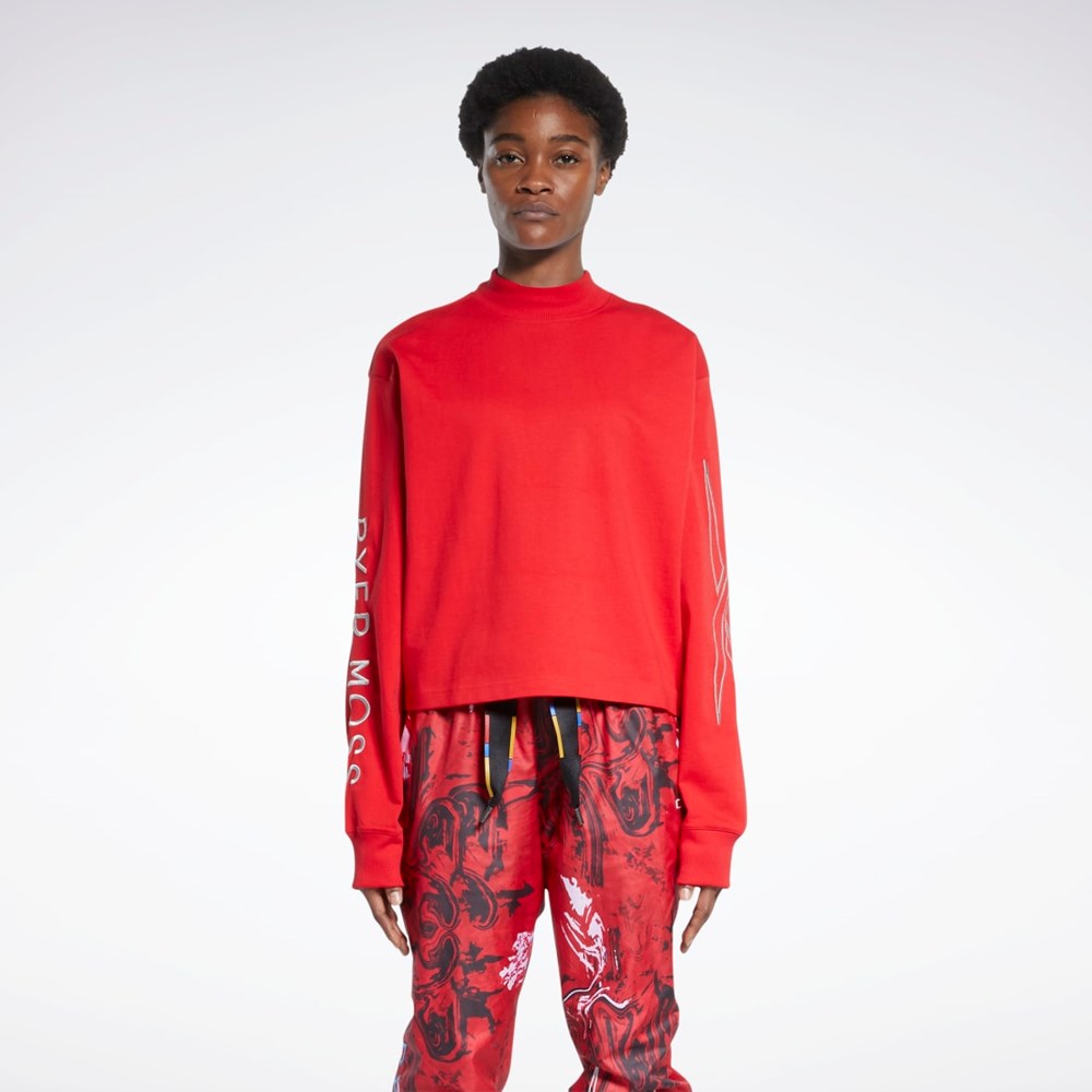 Primal Red Reebok Reebok by Pyer Moss Turtleneck Long Sleeve T-Shirt | HE6043