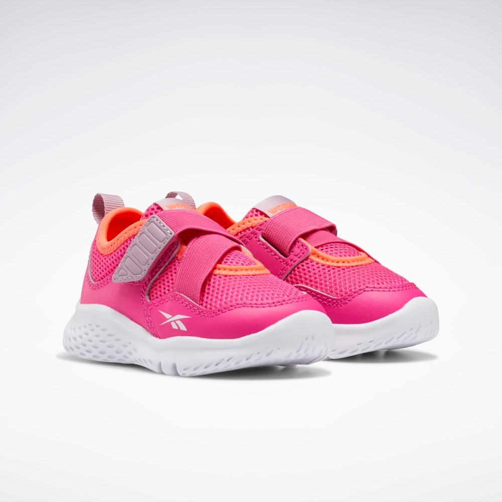 Proud Pink / Ftwr White / Orange Flare Reebok Weebok Flex Sprint Shoes - Toddler | GX9424