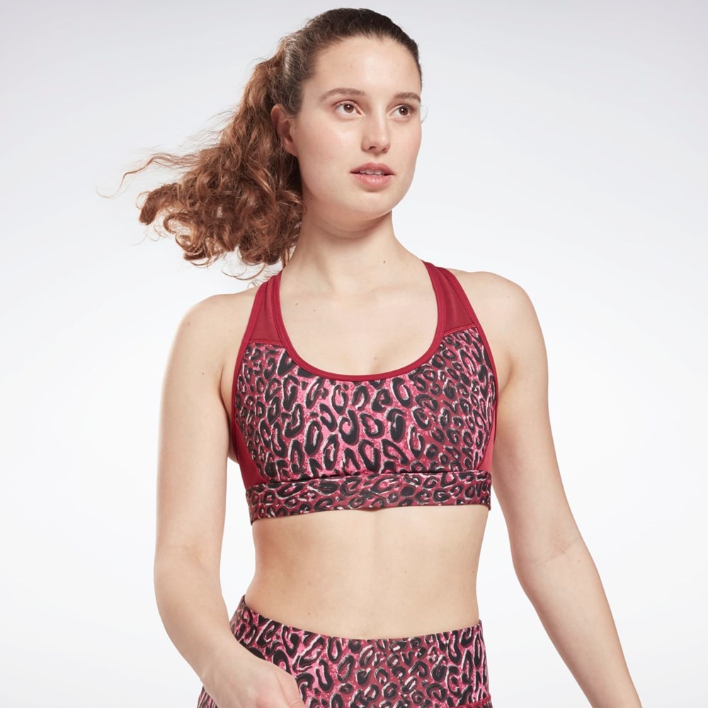 Punch Berry Reebok Lux Racer Padded Sports Bra | H43951