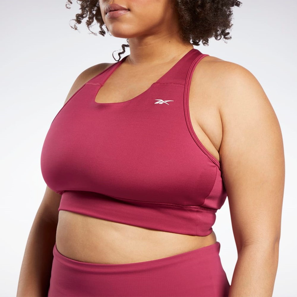 Punch Berry Reebok Running Essentials Sports Bra (Plus Size) | GR9281