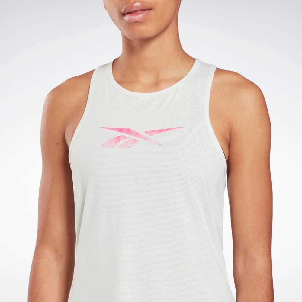 Pure Grey 1 Reebok ACTIVCHILL Graphic Tank Top | H51453