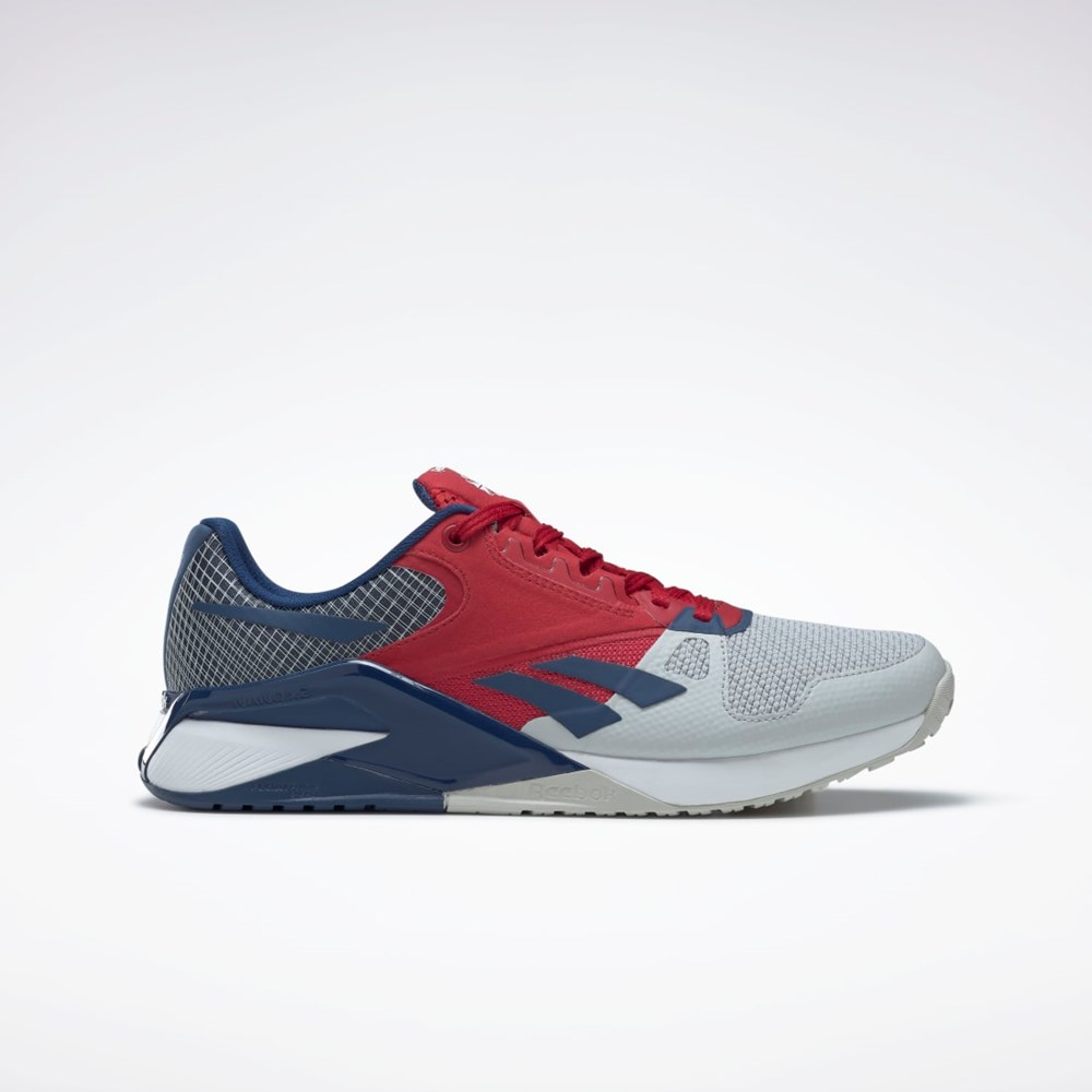 Pure Grey 2 / Flash Red / Batik Blue Reebok Nano 6000 Training Shoes | HP9660