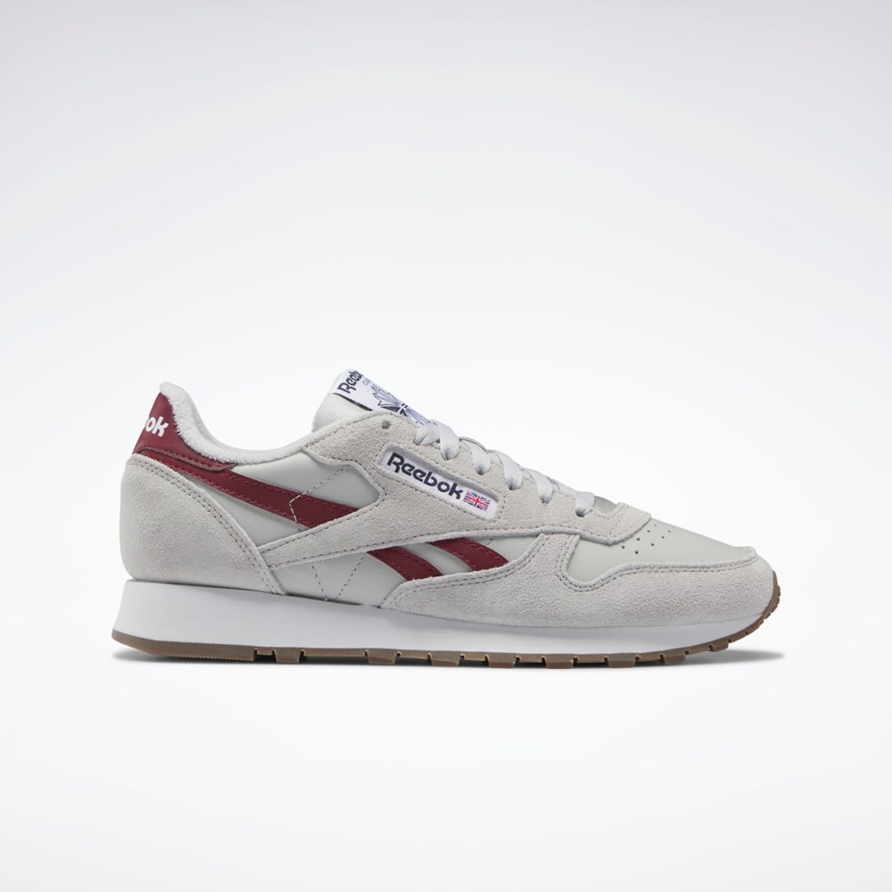 Pure Grey 2 / Pure Grey 2 / Classic Burgundy Reebok Classic Leather Shoes | GV9640