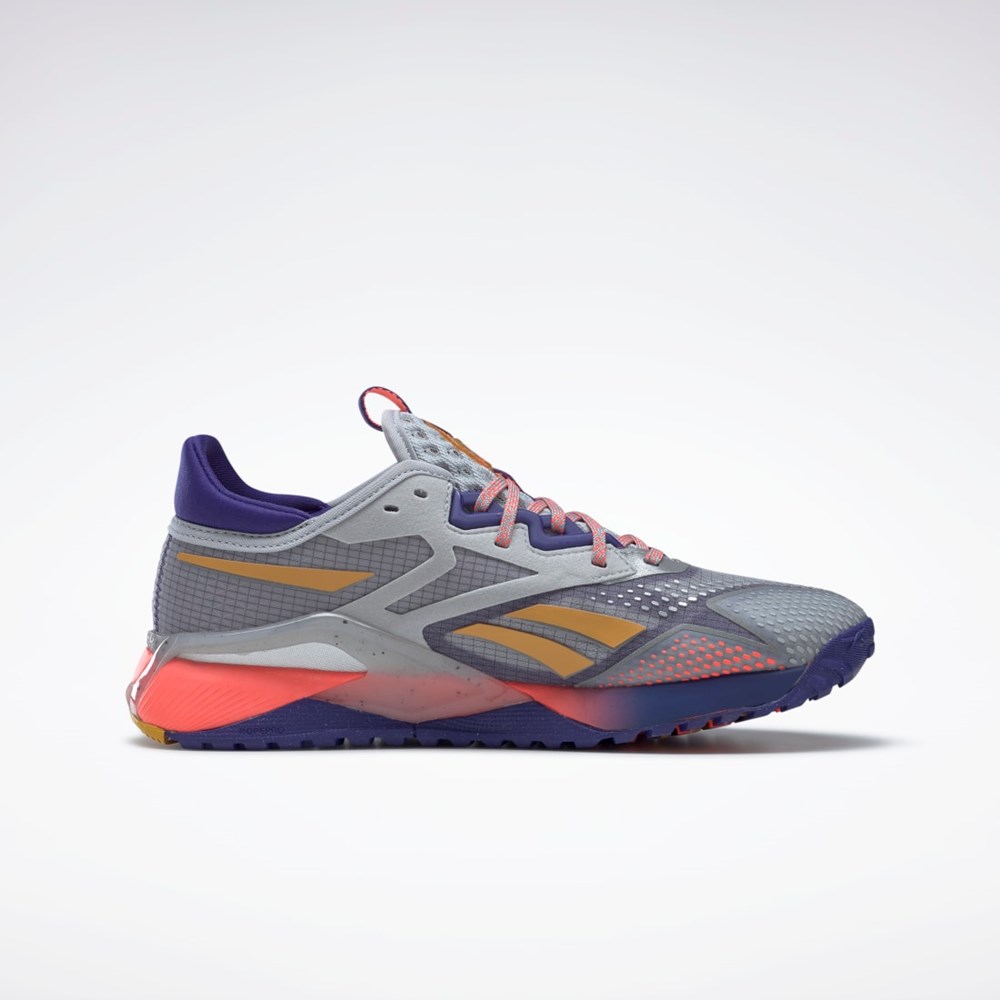 Pure Grey 3 / Bold Purple / Orange Flare Reebok Nano X2 TR Adventure Training Shoes | GY8904