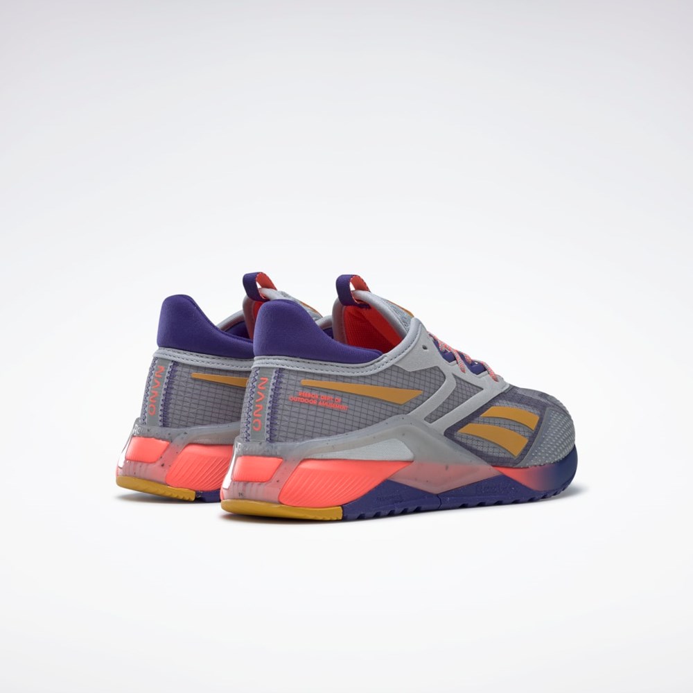 Pure Grey 3 / Bold Purple / Orange Flare Reebok Nano X2 TR Adventure Training Shoes | GY8904