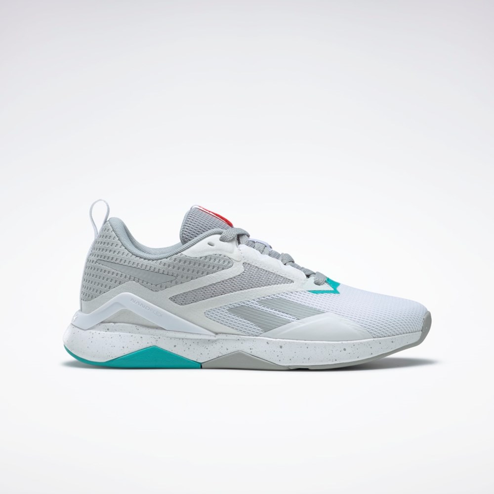 Pure Grey 3 / Ftwr White / Classic Teal Reebok Nanoflex TR 2.0 Training Shoes | GY6219