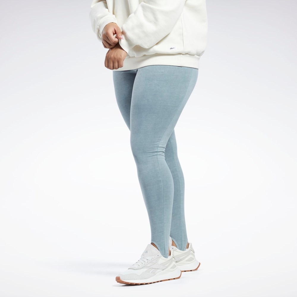 Pure Grey 3 Reebok Classics Natural Dye Stirrup Leggings (Plus Size) | HL0097