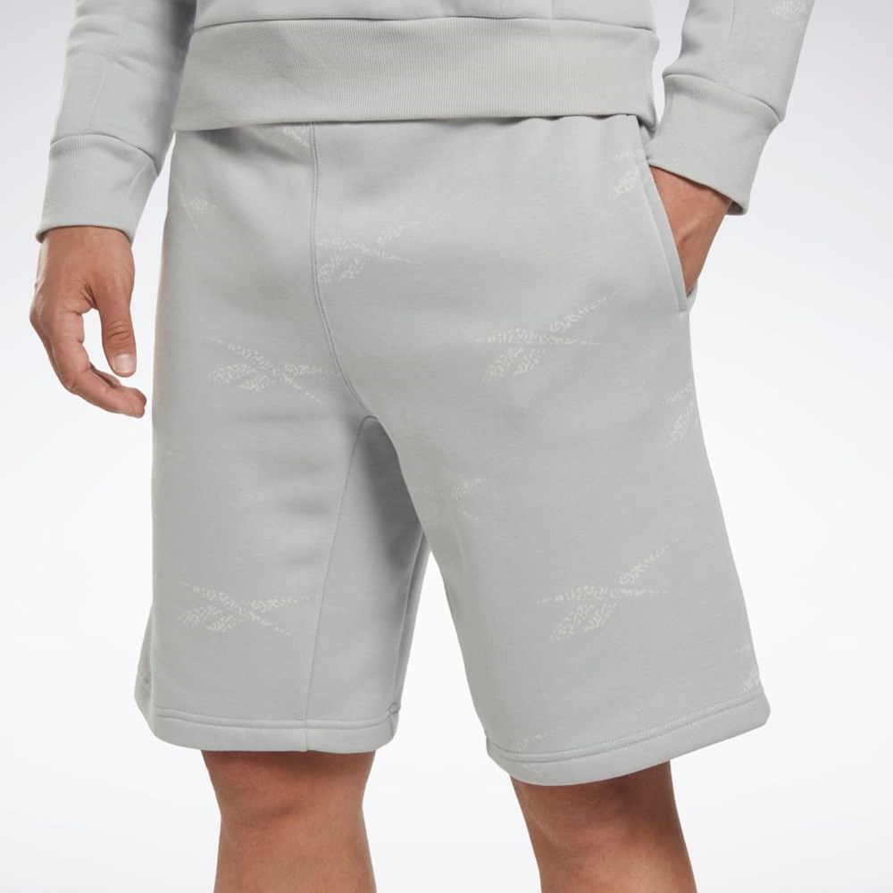 Pure Grey 3 Reebok Reebok Identity Vector Fleece Shorts | HN6885