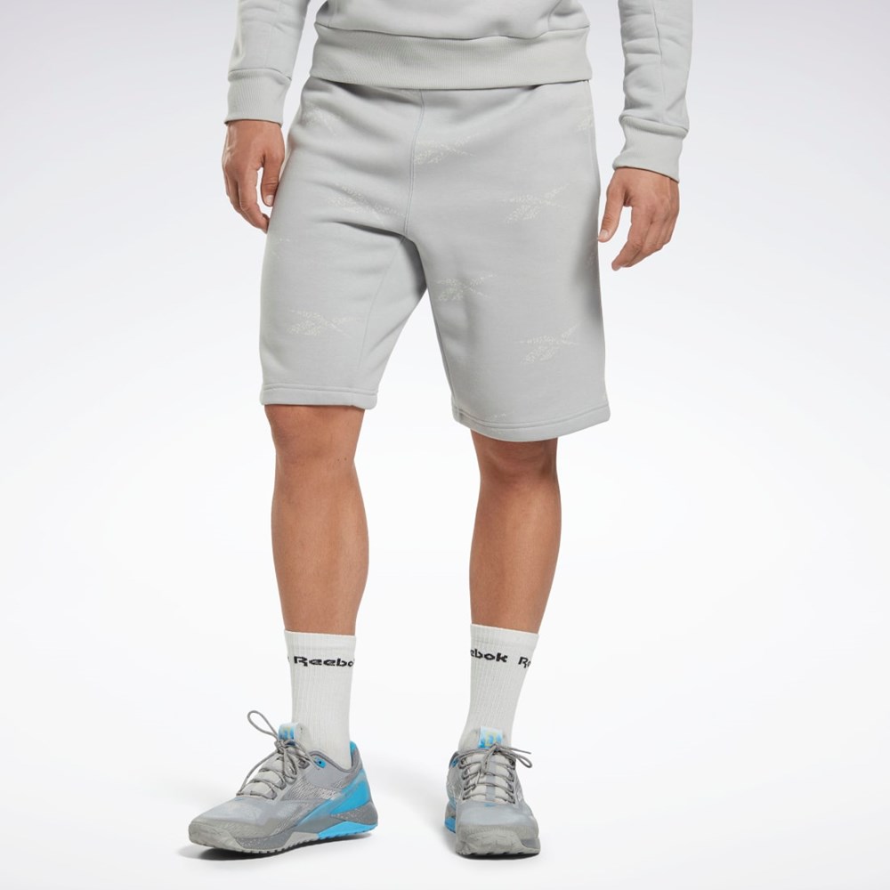 Pure Grey 3 Reebok Reebok Identity Vector Fleece Shorts | HN6885