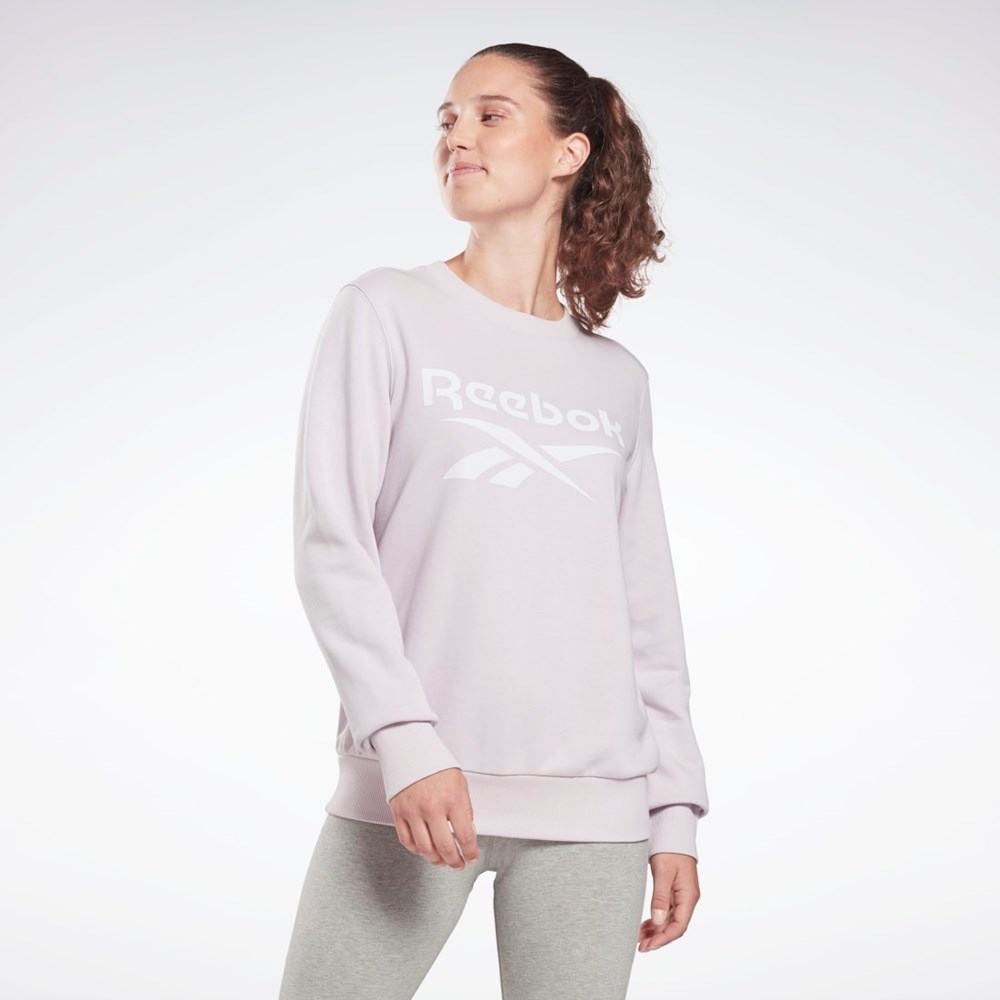 Quartz Glow Reebok Reebok Identity Logo French Terry Crew Sweatshirt | HB2303