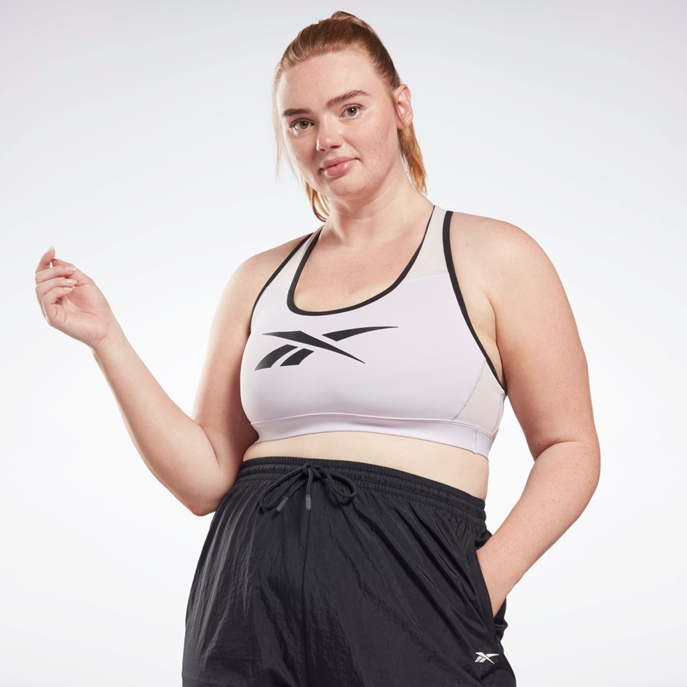 Quartz Glow Reebok Reebok Lux Vector Racer Sports Bra (Plus Size) | H64900