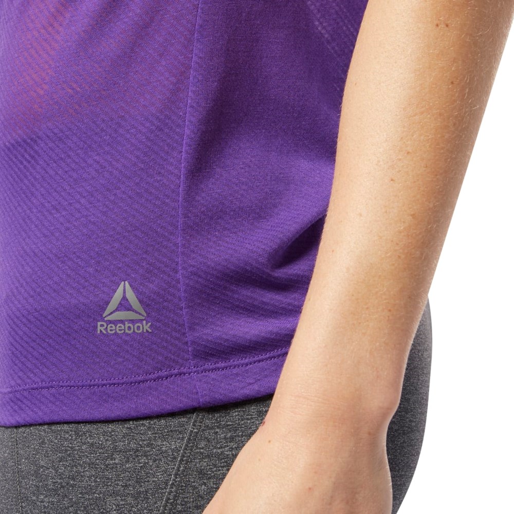 Regal Purple Reebok One Series Burnout Tank Top | EC1171