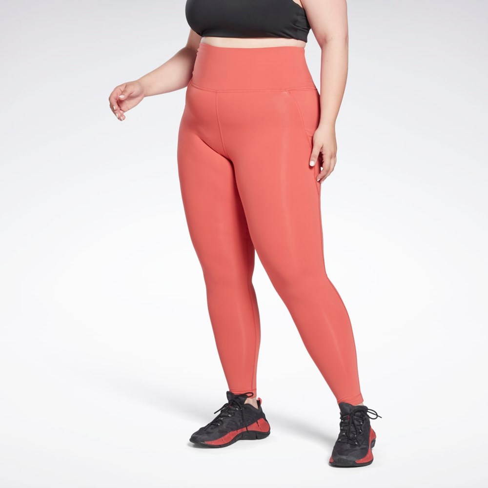 Rhodonite Reebok Lux High-Waisted Tights (Plus Size) | HB2044