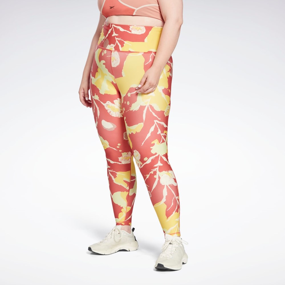 Rhodonite Reebok MYT Printed Leggings (Plus Size) | HA0528