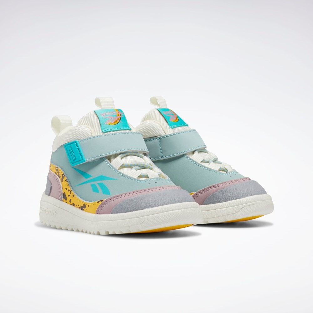 Seaside Grey / Always Yellow / Classic Teal Reebok Weebok Storm X Shoes - Toddler | GV8546