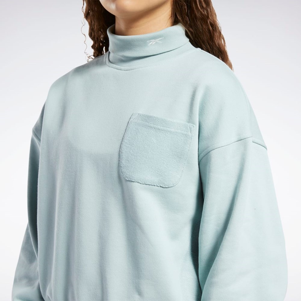 Seaside Grey Reebok Classics Cotton French Terry Sweatshirt | HH7374