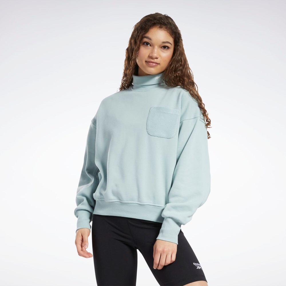 Seaside Grey Reebok Classics Cotton French Terry Sweatshirt | HH7374