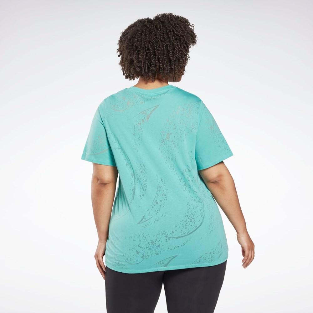 Semi Classic Teal Reebok Burnout T-Shirt (Plus Size) | HL4347