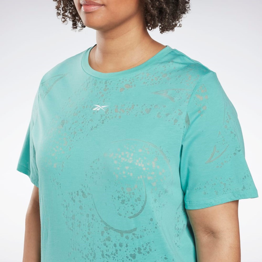 Semi Classic Teal Reebok Burnout T-Shirt (Plus Size) | HL4347