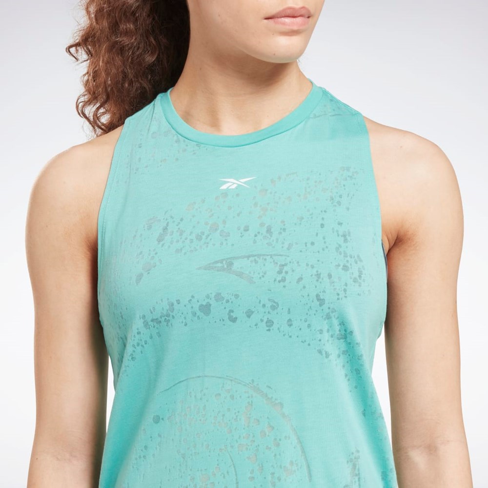 Semi Classic Teal Reebok Burnout Tank Top | HI4054