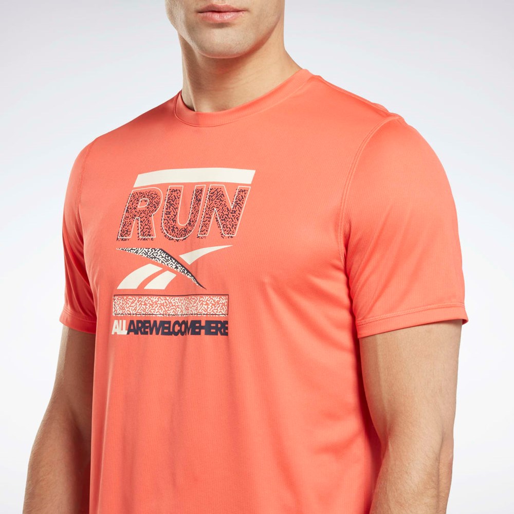 Semi Orange Flare Reebok Running Graphic T-Shirt | HP1822