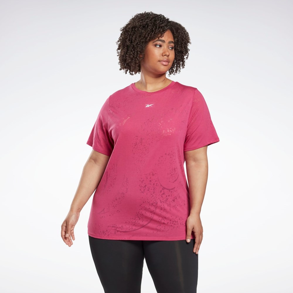 Semi Proud Pink Reebok Burnout T-Shirt (Plus Size) | HL4344