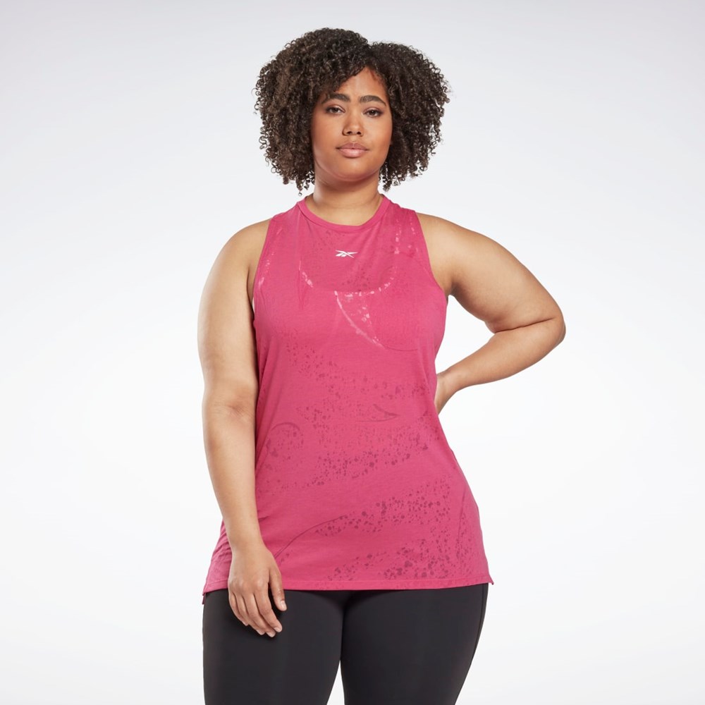 Semi Proud Pink Reebok Burnout Tank Top (Plus Size) | HL4349