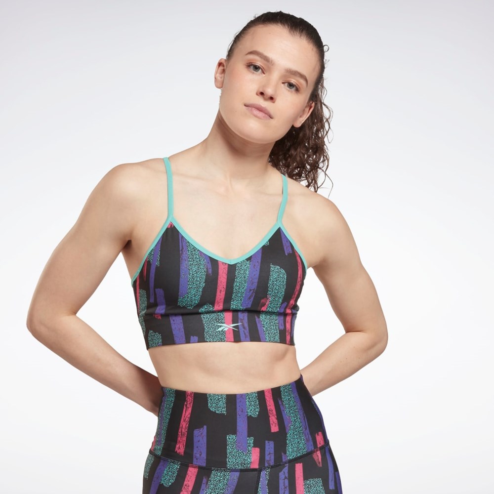 Semi Proud Pink Reebok MYT Printed Bra | HG3825