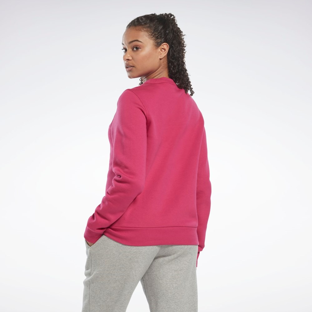 Semi Proud Pink Reebok Reebok Identity Logo Fleece Crew Sweatshirt | HK6814