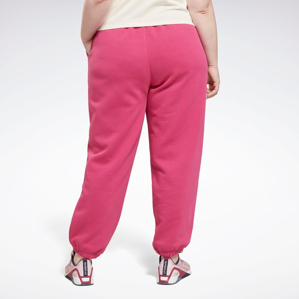 Semi Proud Pink Reebok Reebok Identity Logo Fleece Joggers (Plus Size) | HN4368