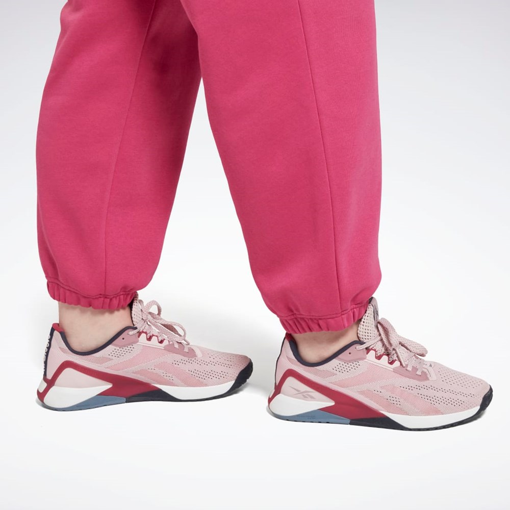 Semi Proud Pink Reebok Reebok Identity Logo Fleece Joggers (Plus Size) | HN4368