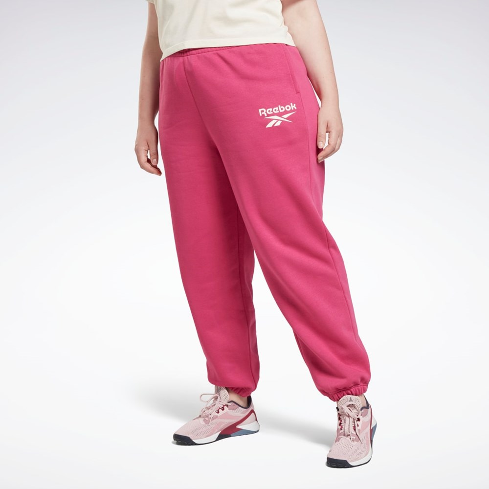 Semi Proud Pink Reebok Reebok Identity Logo Fleece Joggers (Plus Size) | HN4368