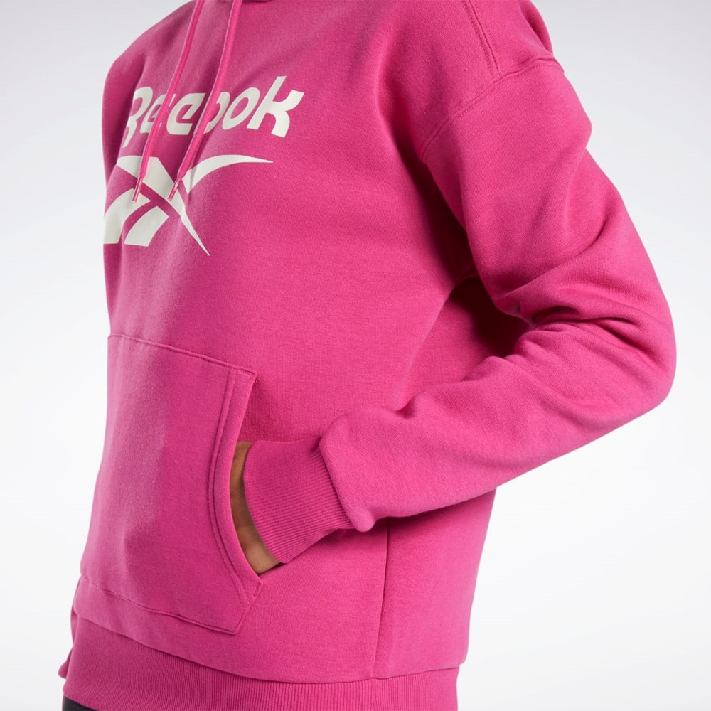 Semi Proud Pink Reebok Reebok Identity Logo Fleece Pullover Hoodie | HS0047