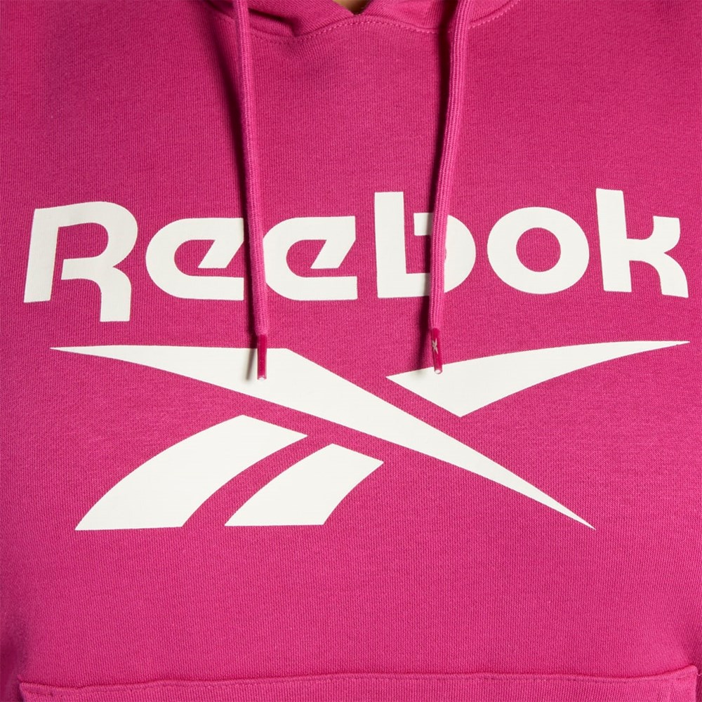 Semi Proud Pink Reebok Reebok Identity Logo Fleece Pullover Hoodie (Plus Size) | HS0048