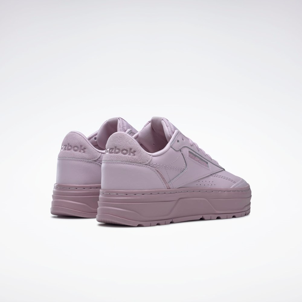 Shell Purple / Shell Purple / Infused Lilac Reebok Club C Double GEO Shoes | GY1378