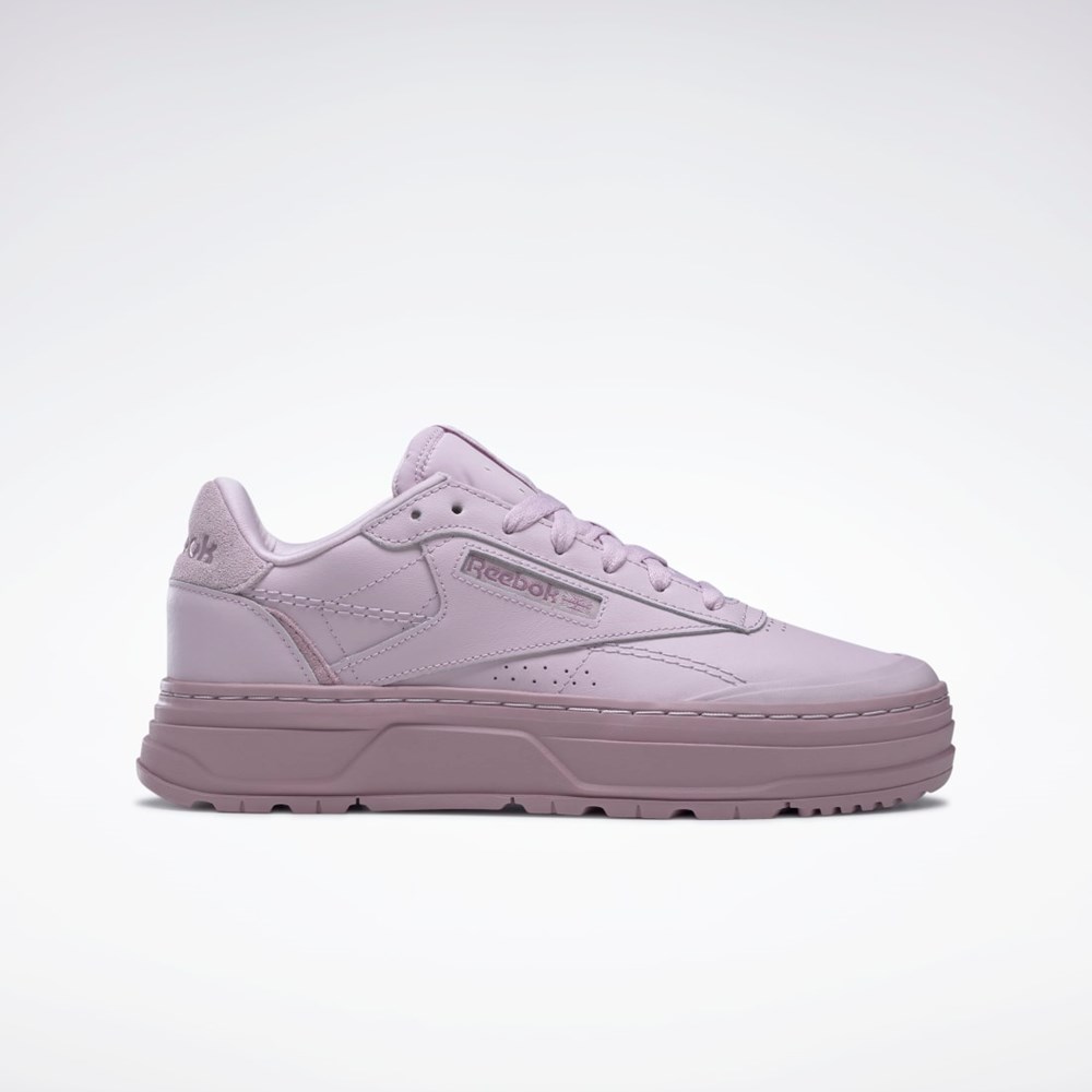 Shell Purple / Shell Purple / Infused Lilac Reebok Club C Double GEO Shoes | GY1378