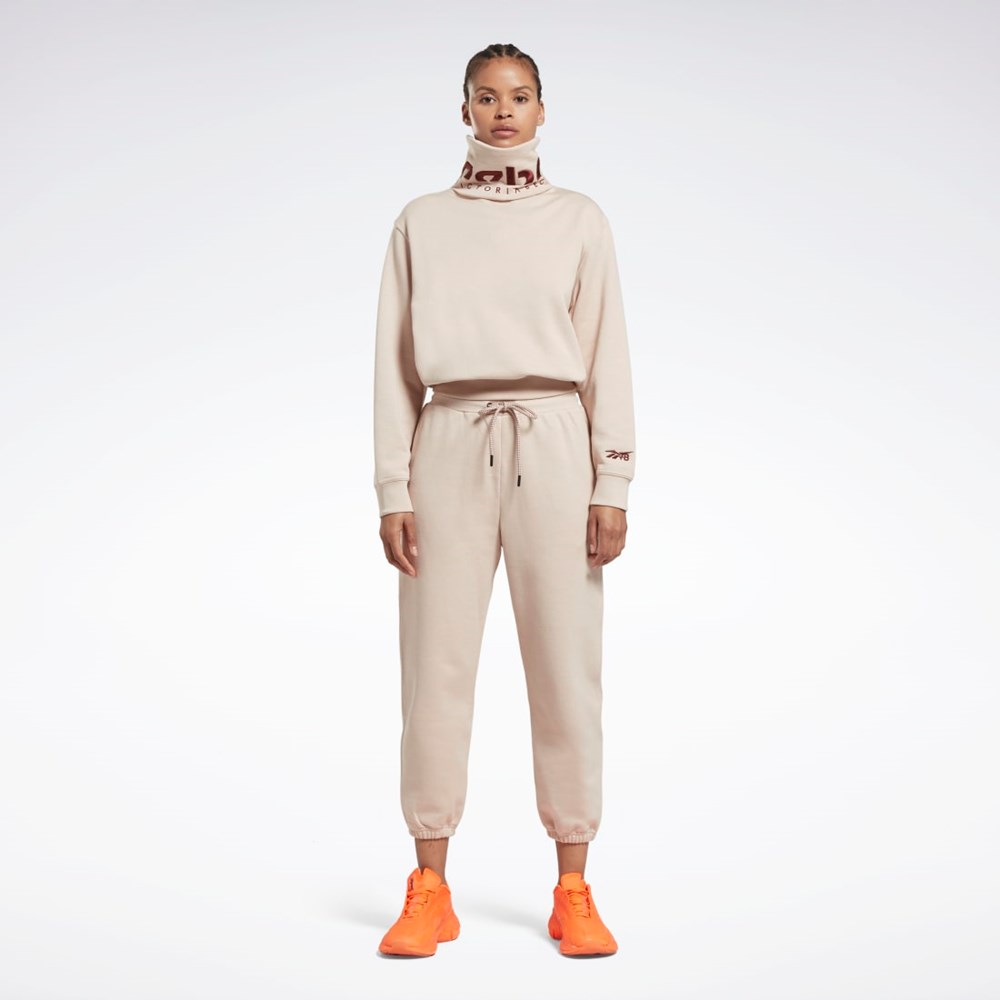 Soft Ecru Reebok Victoria Beckham Cowl Neck Jumper | HU0426