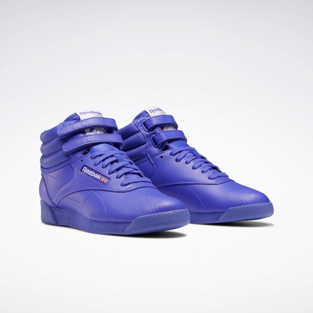 Solar Purple / Solar Purple / Ftwr White Reebok Freestyle Hi Shoes | GY4818