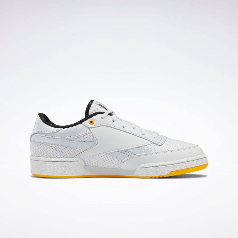 Spirit White / Silver Met. / Track Gold Reebok Jurassic World Club C Revenge Shoes | HQ6205