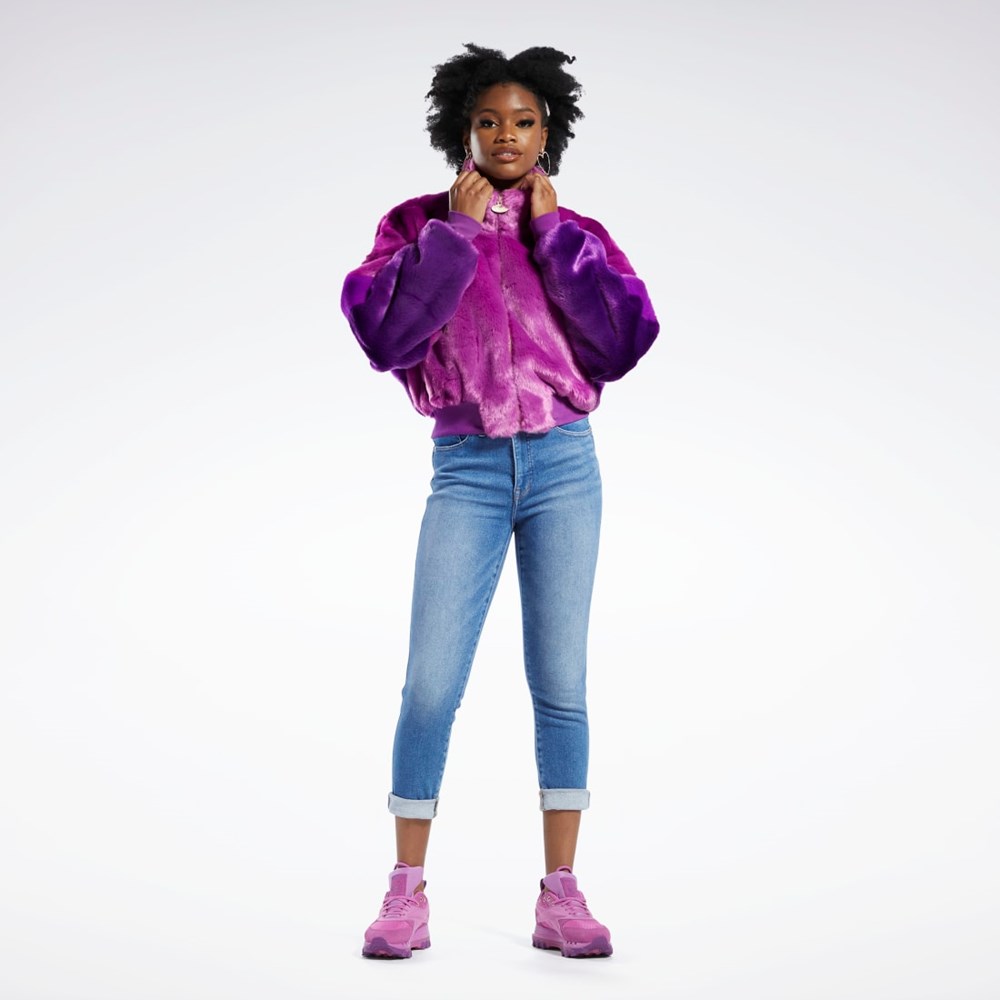 Ultraberry Reebok Cardi B Fur Ombre Jacket (Unisex) | HI5696