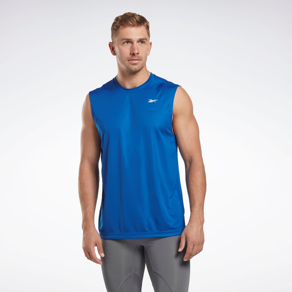 Vector Blue Reebok Workout Ready Sleeveless Tech T-Shirt | HI3938