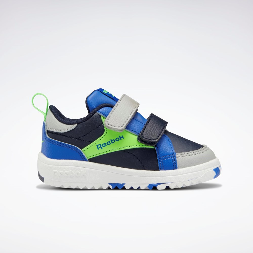 Vector Navy / Court Blue / Solar Lime Reebok Weebok Clasp Low Shoes - Toddler | GZ0872