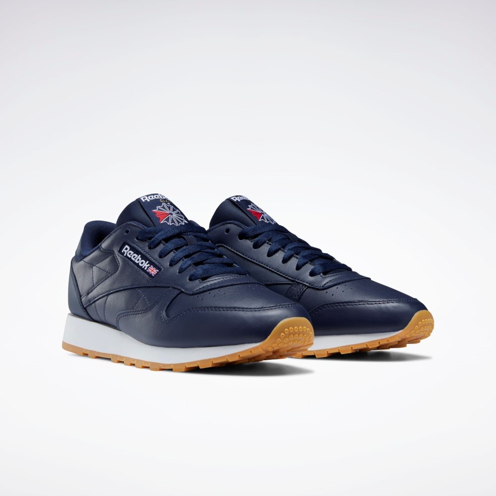 Vector Navy / Ftwr White / Reebok Rubber Gum-03 Reebok Classic Leather Shoes | GY3600