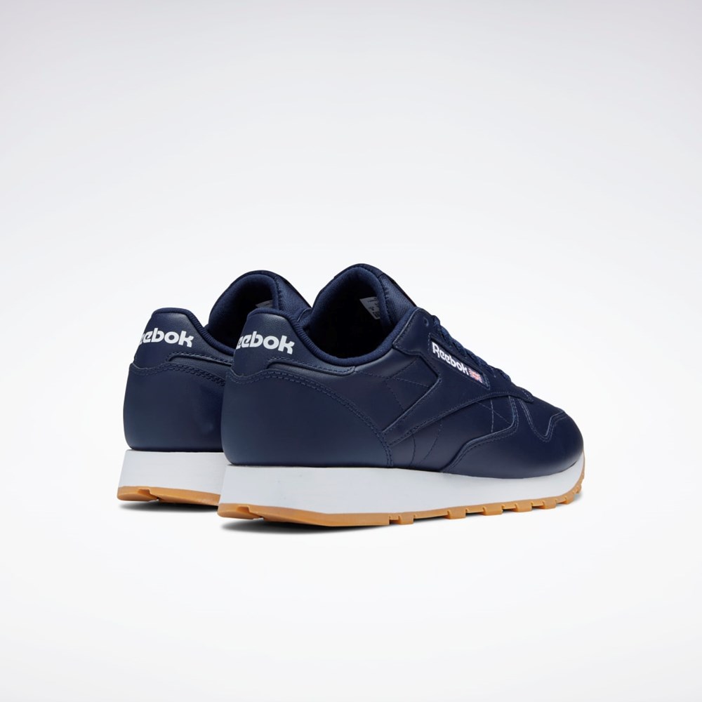 Vector Navy / Ftwr White / Reebok Rubber Gum-03 Reebok Classic Leather Shoes | GY3600